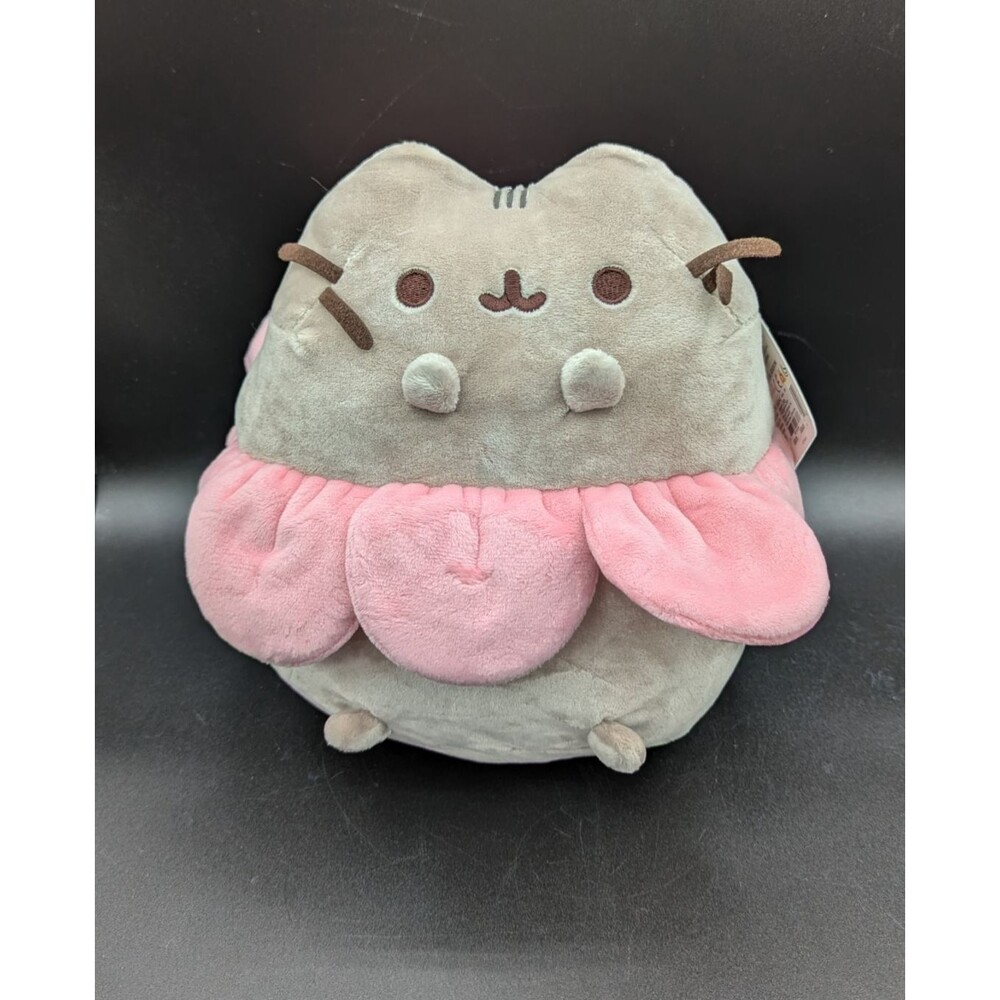 GUND Pink Flower Petals Pusheen Cat Plush Stuffed Animal NWT